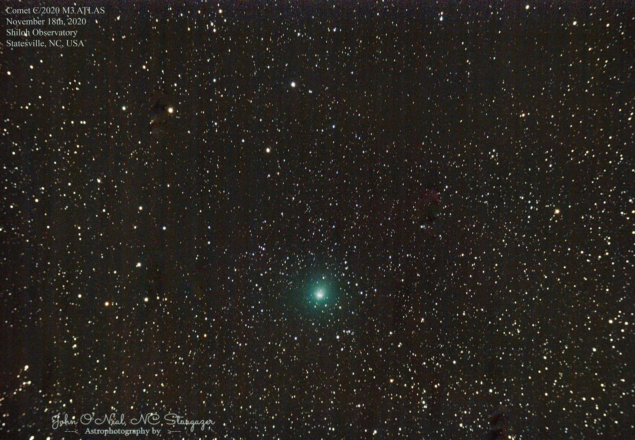 Comet ATLAS, C/2020 M3 in Orion last night, November 18th, 2020
