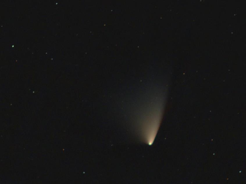 The long, graceful arcing curvature of this comet is fabulous.. .Shot March 23rd, 2020